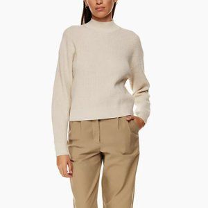 Aritiza Wilfred Fern Mockneck Turtleneck Sweater Merino Wool Quiet Luxury XS